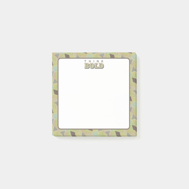 Post-it® Penser Gras Vert Olive Brainstorming (Devant)