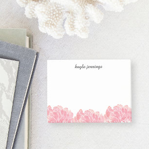 Post-it® Peonées d'aquarelle rose rose