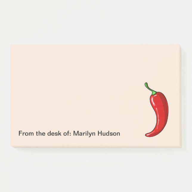Post-it® Pepper Monogramme de Chili Pepper (Devant)