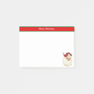 Post-it® Père Noël de Noël sur fond rouge et blanc