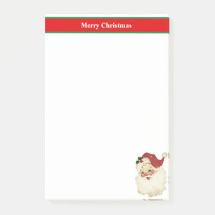Post-it® Père Noël de Noël sur fond rouge et blanc