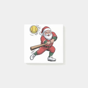 Post-it® Père Noël jouant au softball Noël Joueur Sport