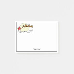 Post-it® Père Noël Reindeer Sur La Neige Couverte Ville Lt 