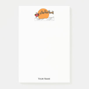 Post-it® Père Noël Reindeer Sur La Neige Couverte Ville Lun