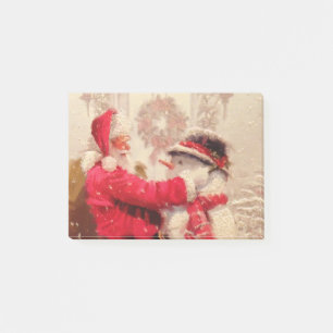 Post-it® Père Noël vintage et bonhomme de neige Noël