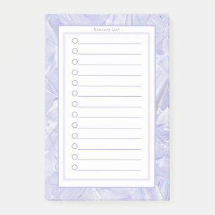 Post-it® Personalised Purple Paint Strokes Grocery List.