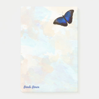 Post-it® Personalized Beautiful Blue Morpho Butterfly 