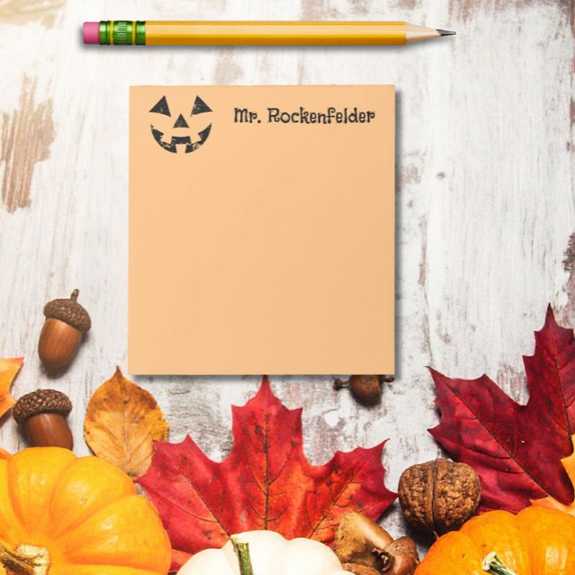 Post-it® Personalized Jack-o-lantern pumpkin face Halloween (Créateur téléchargé)