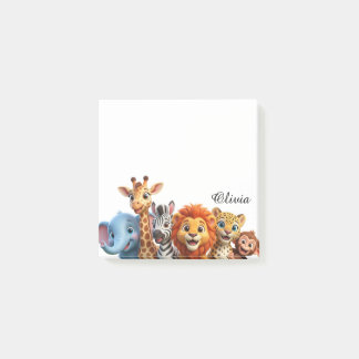 Post-it® Personalized Safari Friends Jungle Sticky Notes