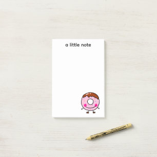 Post-it® Personnage de donut souriant avec pépites Art