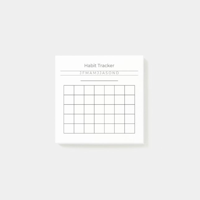Post-it® Personnalisable Habit Tracker Post It Notes 3" x 3 (Devant)