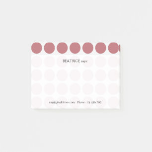 Post-it® Personnalisable n'importe quel Motif Pois couleur