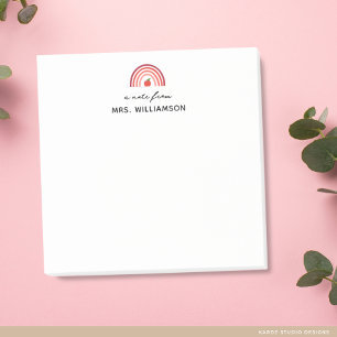 Post-it personnalisé avec un petit mot du nom de l