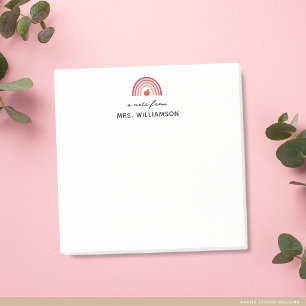 Post-it personnalisé avec un petit mot du nom de l