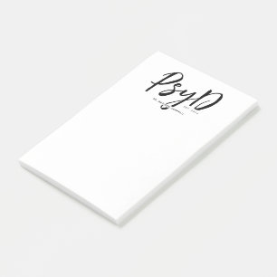 Post-it® Personnalisé Elegant PsyD Docteur en Psychologie