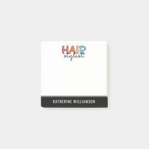 Post-it® Personnalisé Hair Styliste Retro Coiffeur Cadeau