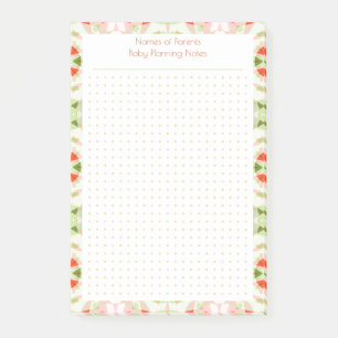 Post-it® Personnalisé Joli Red Green Dot Grid Nouveau Baby