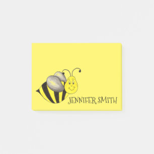 Post-it® Personnalisé mignon Bee Bumblebee Jaune Poster Son