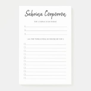 Post-it® Personnalisé prioritaire pour faire la liste