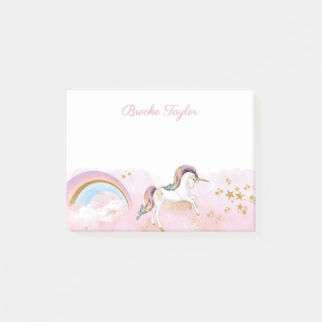 Post-it® Personnalisé Rainbow Unicorn (Devant)