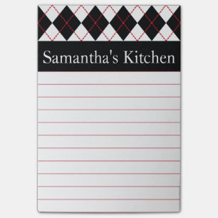 Post-it® Personnalisé Red Kitchen Post It Notes Cadeau