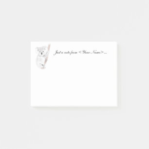 Post-it® Personnalisé Votre Nom Cute Watercolor Koala
