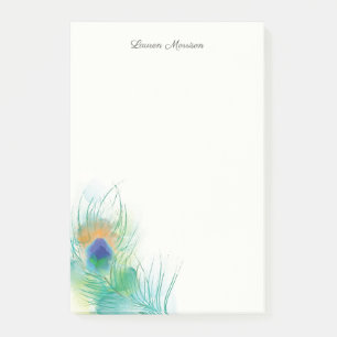 Post-it® Personnaliser la note Aquarelle Peacock Feather