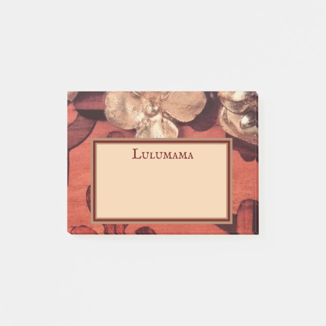 Post-it® Personnalisez l'OR DORENT floral, avec l'image en (Devant)