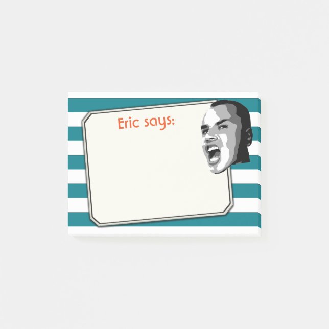 Post-it® Personne criant sur les rayures blanches sur toute (Devant)