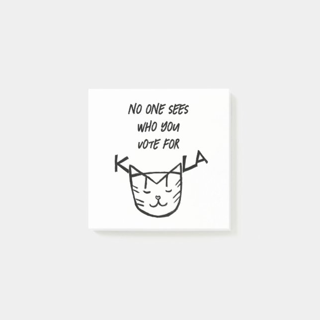 Post-it® "Personne Ne Voit Pour Qui Vous Votez" (Devant)