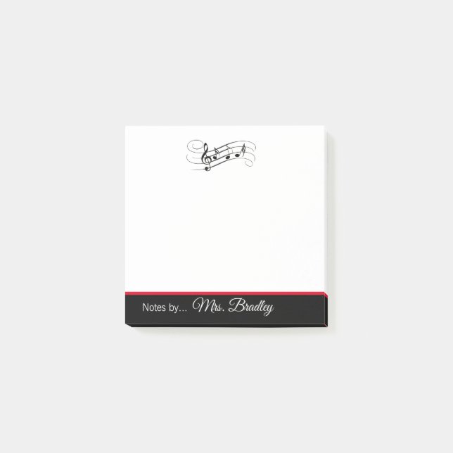 Post-it® Personnel musical et notes, professeur de musique (Devant)