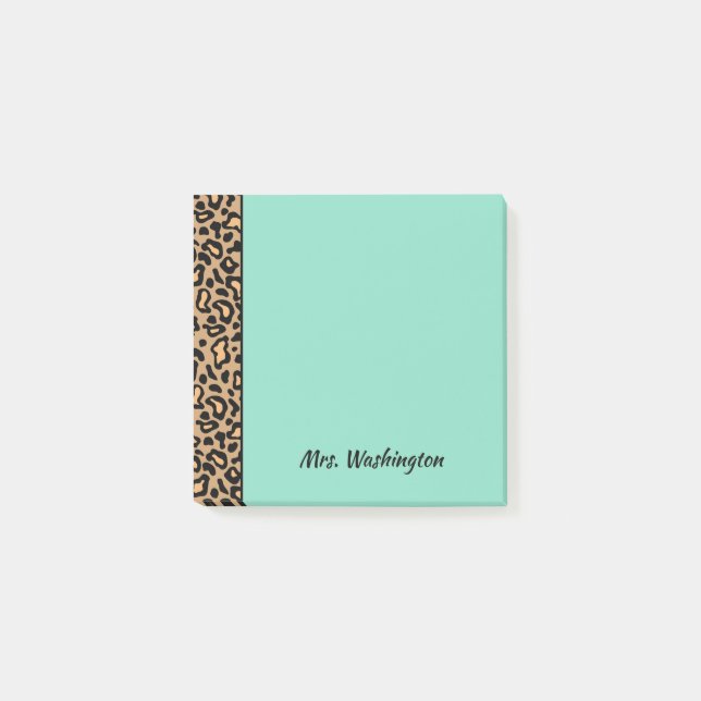 Post-it® Petit Leopard Personnalisé Poste d'enseignant (Devant)