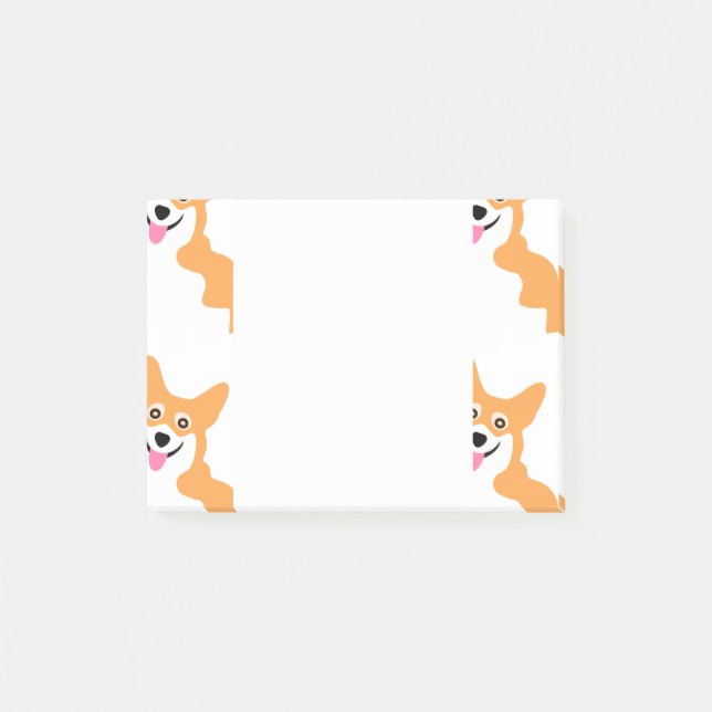 Post-it® Petit motif mignon de corgi (Devant)