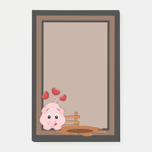Post-it® Petit Rose Piggy (Devant)