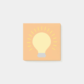 Post-it® Petite ampoule jaune orange Art 3x3 Mini collant