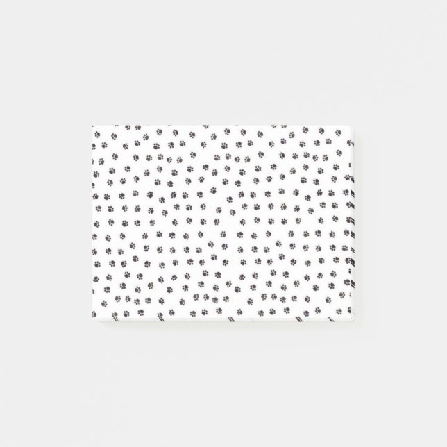 Post-it® Petite conception mignonne d'empreinte de patte (Devant)