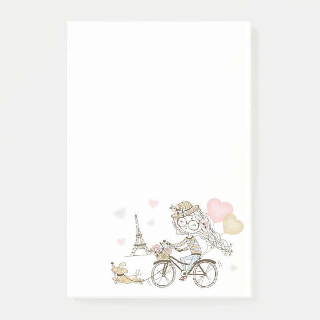 Post-it® Petite fille à Paris (Devant)