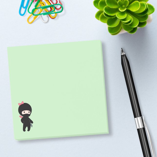 Post-it® Petite fille Ninja en vert (Créateur téléchargé)