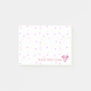 Post-it® Petite fille rose adorable Eléphant