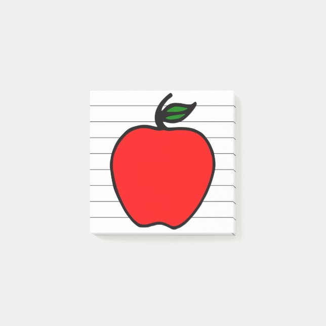 Post-it® Petite institutrice Apple Post It Notes Cadeau (Devant)