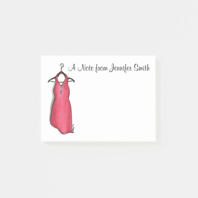Post-it® Petite robe rouge personnalisée Fashionista Post S (Devant)