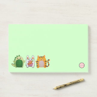 Post-it® Petits Animaux mignons, Dinosaure Kawaii, Lapin, T