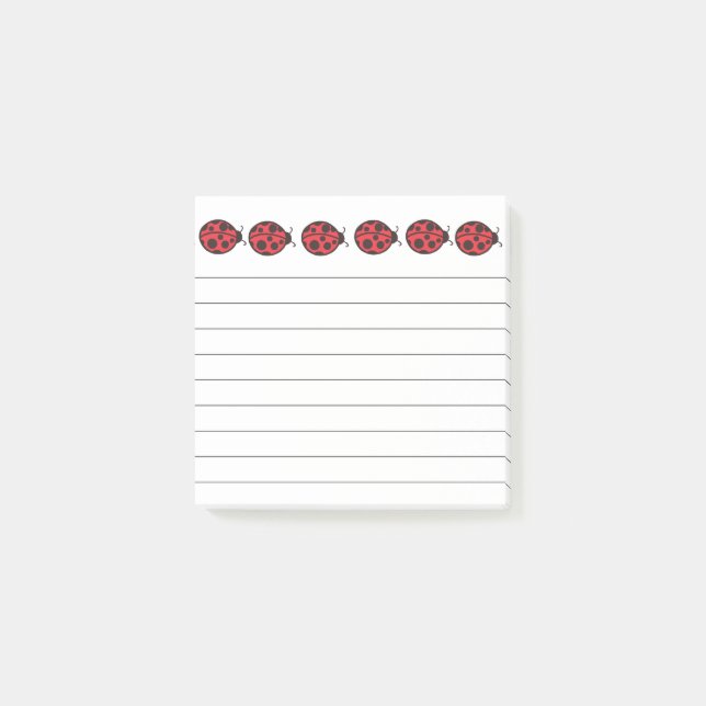 Post-it® Petits Ladybugs Rouges Publier Des Notes (Devant)