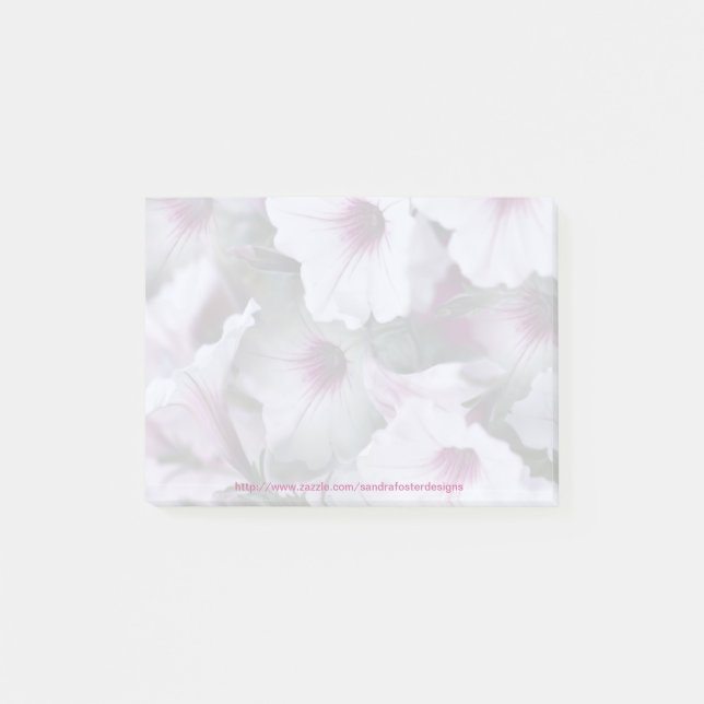 Post-it® Pétunias rose et blanc Post-it Note Pad (Devant)
