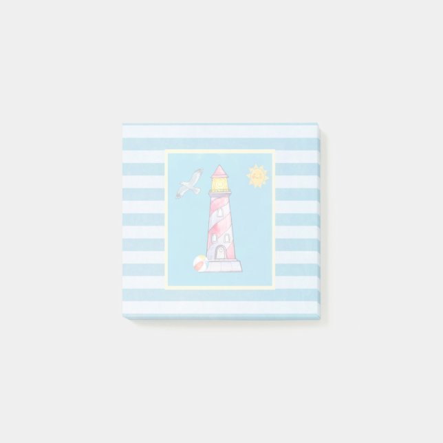 Post-it® Phare d'aquarelle rouge (Devant)