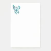 Phoenix bleu se lève sur blanc