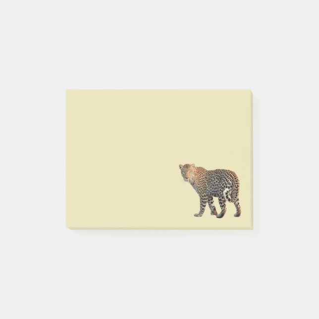 Post-it® Photo de chat sauvage léopard tacheté (Devant)