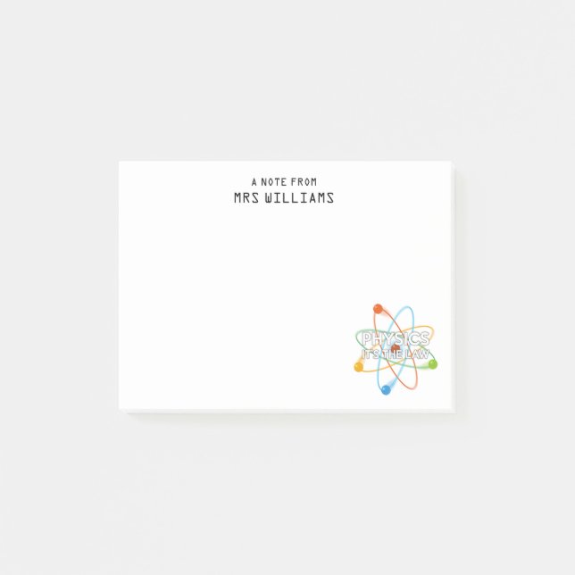 Post-it® PHYSIQUE PERSONNALISÉE C'EST LA LOI Fun Science (Devant)