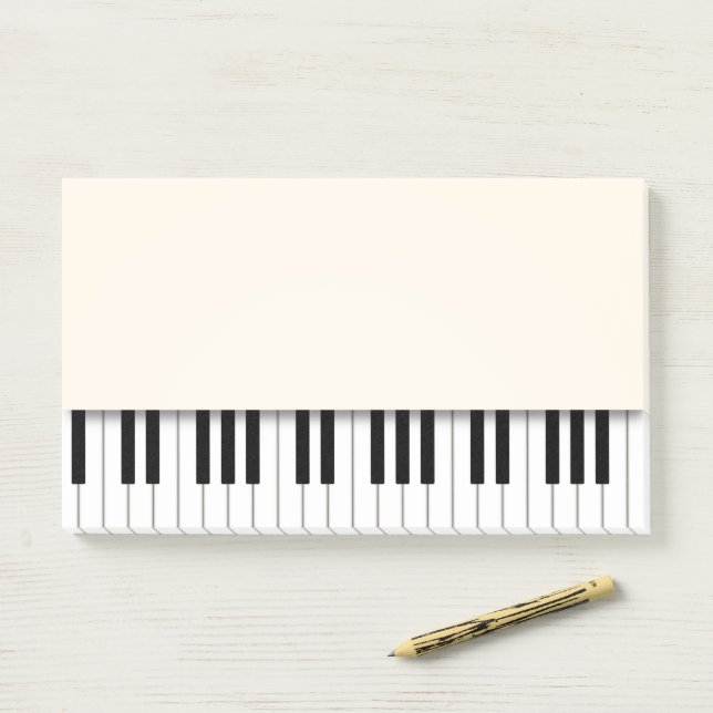 Post-it® Piano Keyboard Fun Ivory Music Notes (Sur un bureau)