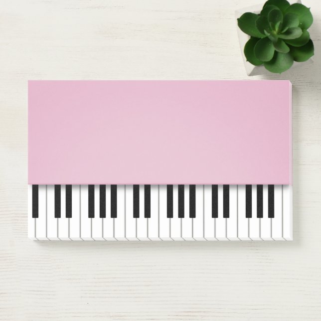 Post-it® Piano Keyboard Fun Pink Music Notes (Bureau)